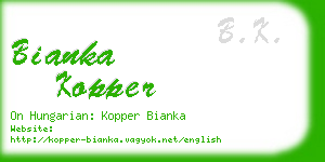 bianka kopper business card